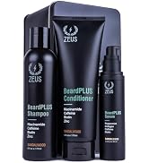 ZEUS BeardPLUS Essential Beard Growth Set, Premium Shampoo & Conditioner Wash and Growth Serum fo...