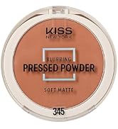 Kiss New York Soft Matte Pressed Powder, Blurring Poreless Face Powder Makeup, Medium Coverage Se...