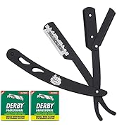 The Shave Factory Straight Edge Razor Kit - Straight Edge Razor with Single Edge Razor | straight...
