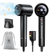 Ionic Hair Dryer High Speed Blow Dryer with 110000 RPM Brushless Motor Fast Drying - LED Display,...