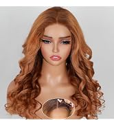 Domiso Ombre Honey Blonde Lace Front Wigs Human Hair Brown Blonde Minxed Body Wave Wear and Go Gl...