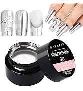 Makartt 8ml Mirror Shine Gel Metallic Silver Gel UV/LED Gel Metal Painting Gel Drawing Mirror Nai...