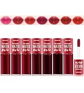 7 Colors Lip Tint Stain Set, Watery Lip Stain Mini Liquid Matte Lipstick, Multi-use Lip Cheek Tin...