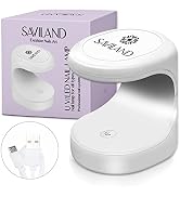 Saviland Mini Nail Lamp - 16W U V/LED Nail Dryer U V Light for Nails for Gel Nail Polish, Poly Bu...