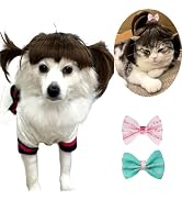 Funny Dog Wig Pet Costumes,Kediciz Cat Costume Synthetic Hairpiece Cosplay Wigs, Headwear for Hal...