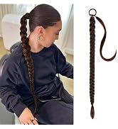 YMSGIRL #4 Long Braided Ponytail Extension with Hair Tie Straight Wrap Around Ponytail Extensions...