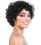 HUA Short Curly Wigs for Black Women Human Hair Pixie Cut Bouncy Curly Human Hair Wigs for Black ...