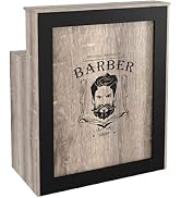The Shave Factory Barber Reception Desk - Sacramento Black Matte, Barbershop Reception Desk, Barb...