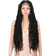 Style Icon Faux Locs Wig Long Dreadlock Wig with Baby Hair Goddess Wigs Synthetic Twist Hair Wig ...