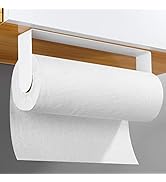 YIGII Adhesive Paper Towel Holder Under Cabinet - Stainless Steel Paper Towel Rack Stick on Wall ...