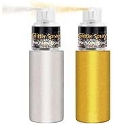 Hair and Body Glitter Spray,Festival Glitter Powder Makeup for Hair/Body/Clothes,Silver Glitter S...