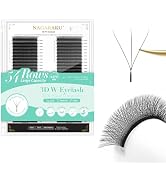 NAGARAKU W Eyelash Extensions High Capacity 54 Rows 3D Volume Premade Fan 0.07mm D Curl 7-15mm Mi...