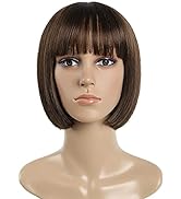 Bob Wig,Brown Short Wigs SYXLCYGG Flame Retardant 10