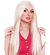 ALLAURA Blonde Wig, Long Straight Wigs for Women Natural Hair Wigs Synthetic Blonde Wigs for Girl...