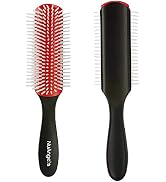 NuAngela 9 Rows Hair Brush, Easy Clean Removable Hairbrush For Styling Detangling Shaping Smoothi...