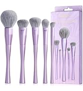Jessup Makeup Brushes Face 5pcs, Premium Synthetic Make Up Brushes Set for Foundation Contour Blu...