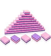Mini Nail Buffers – 50PCS 100/180 Grit Square Fingernail Buffers Set, Buffer Blocks Sanding Block...