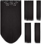 Black Hair Extensions, Synthetic Hair Extensions Clip In 22