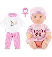 Girls Baby Doll , Toy Choi's 12 Inch Baby Doll with Pacifier, Removable 2 Pink Outfits and Hat fo...