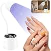 UV LED Nail Lamp - Gooseneck UV Light for Gel Nails Cordless USB 27W Nail Dryer 2 in 1 Gel Lamp and Desk Lamp with 4 Times & Auto Sensor Professional Fast Flash Curing Polish Nail Art(White)
