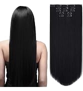 Black Hair Extensions,HSPJHTM Clip in Hair Extensions for Women 22