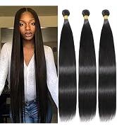 Straight Bundles Human Hair 30 32 34 inch Bundles Human Hair 12A Unprocessed Brazilian Hair Bundl...