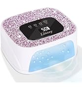 Linssy Rechargeable UV/LED Nail Lamp with Auto Sensor, Portable Cordless Gel Nail Dryer Light 4 T...