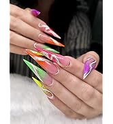 NABulous Soft Gel Stiletto Shaped Gel Nail Tips XXL, Length - Durable Full Cover Nail Tips - Made...