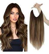 Sunny Wire Hair Extensions Real Human Hair Fish Line Human Hair Extensions Invisible Wire Extensi...