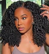 Kinky Curly Clip ins Human Hair 3C 4A Curly Clip in Hair Extensions for Black Women 8Pcs with 20C...