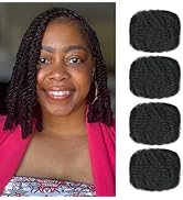 ToyoTress Afro Kinkys Bulk Human Hair - 14 Inch 4 Packs (200g) Afro Kinky Human Hair Bundle For M...