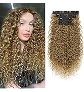 Clip in Hair Extensions, FLUFYMOOZ 4PC 100％ Pure Protein Silk Hair Extensions Long Soft Natural H...