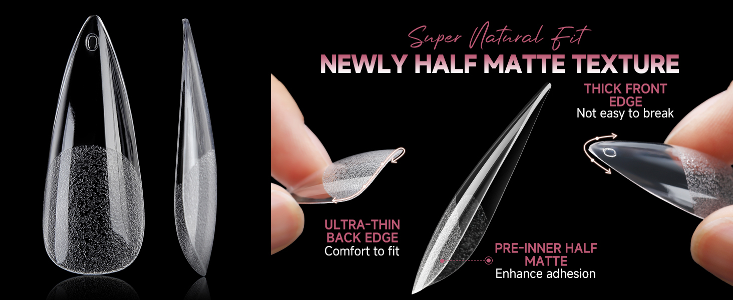 UNA GELLA Long Stiletto Nail Tips 