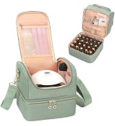 CUBETASTIC Nail Polish Organizer Case, Nail Supplies Storage Box Holds 27 Bottles Nail Polish & N...