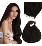 Sunny Hair Brown Tape in Hair Extensions Human Hair 22inch Long Tape in Hair Extensions Brown Hai...