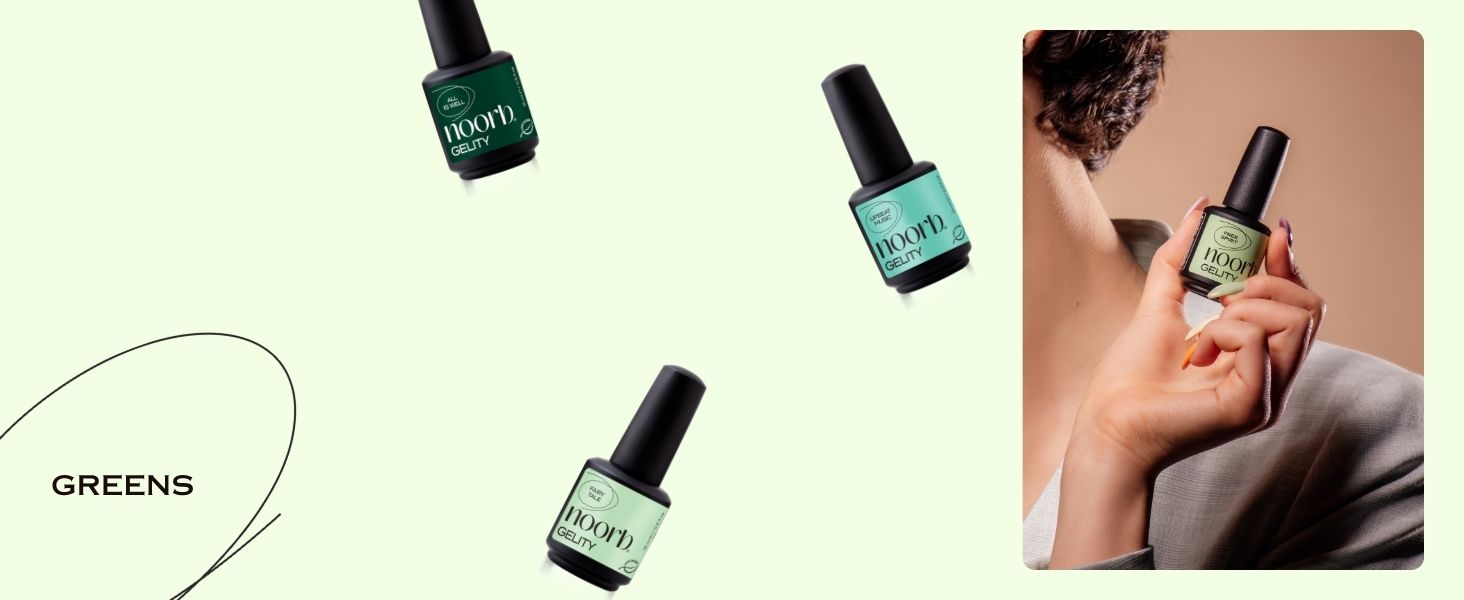 green gel nail polish