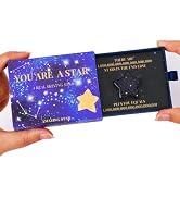 JULEASEL Handmade Sparkling Stone Star w/You Are Unique Thank You Card - Thank You Gift for Someo...