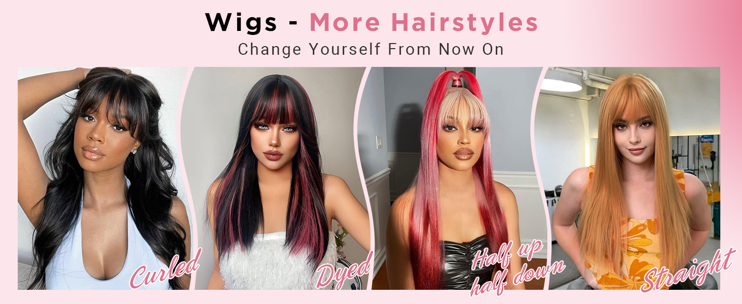 wig with bangs human hair