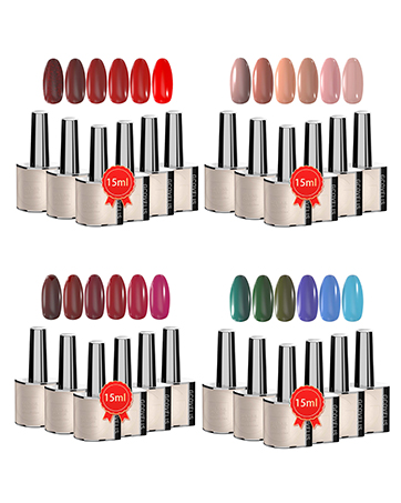Gel Nail Polish Set 6 Colors