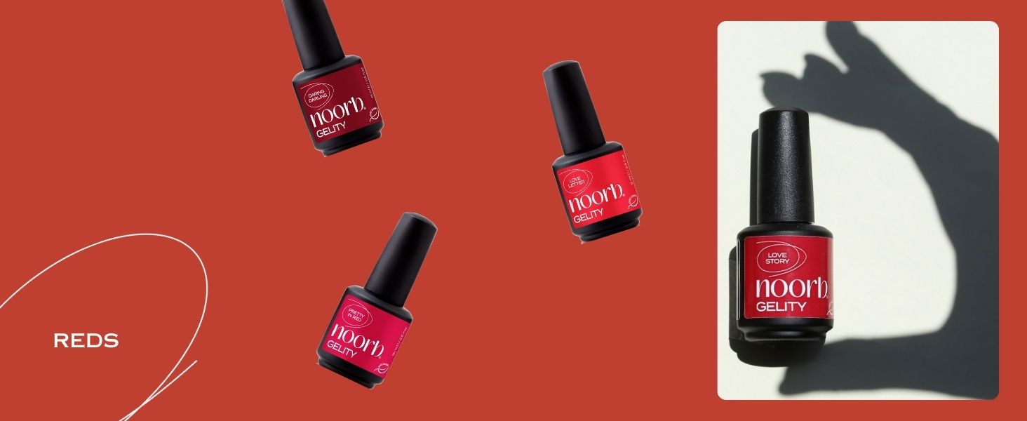 red gel nail polish