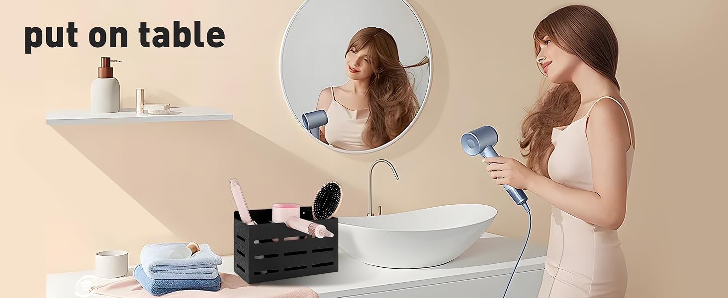 Hair Dryer Holder,3 in 1 Hair Tool Organizer
