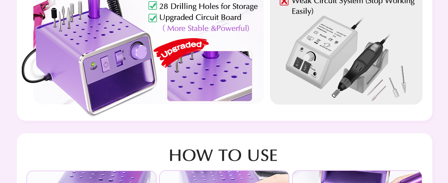 nail drills for acrylic nails professional