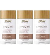 Raw Sugar Aluminum Free Deodorant Stick, Simply Deo Bundle (Pack of 3) Whole Body Deodorant for W...