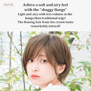 Achive a soft and airy feel with the “shaggy Bangs”