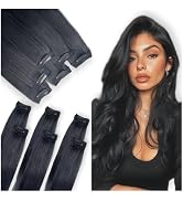 Single Clip In Hair Extensions Real Human Hair, Short Hair Extensions Clip Ins, Remy Balayage Hig...