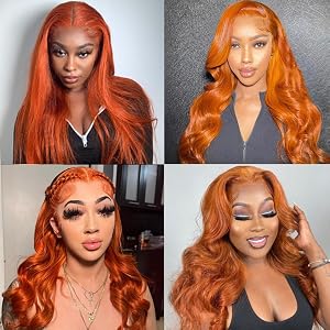 13x6 ginger lace front human hair wig