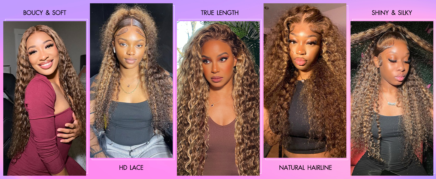 13x6 highlight ombre hd lace front wig human hair