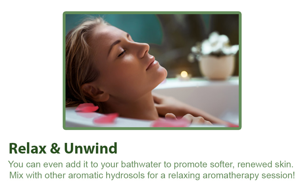 hydrosols add to your running bath for an at-home spa session