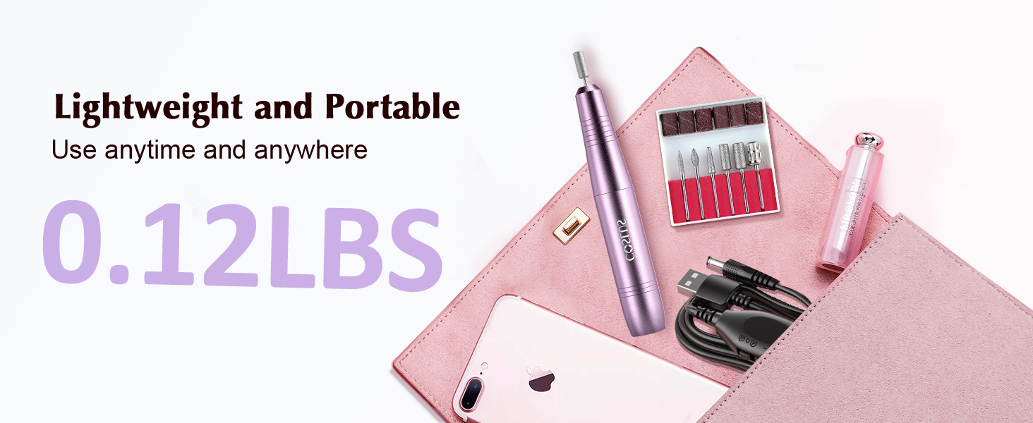 Electric Nail Drill File Professional Portable Nail Drill Machine Kit Manicure Pedicure