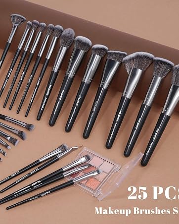 black makeup brushes